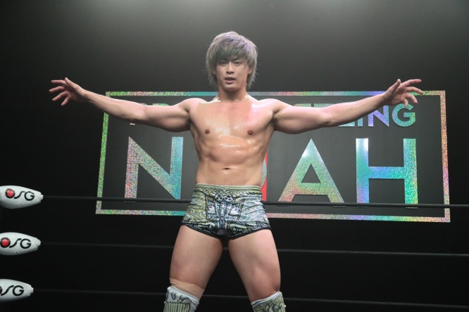 オカダ・カズチカ戦をアピールした清宮海斗