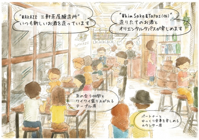 WAKAZE三軒茶屋醸造所+Whim Sake &amp; Tapasのプレスリリース画像