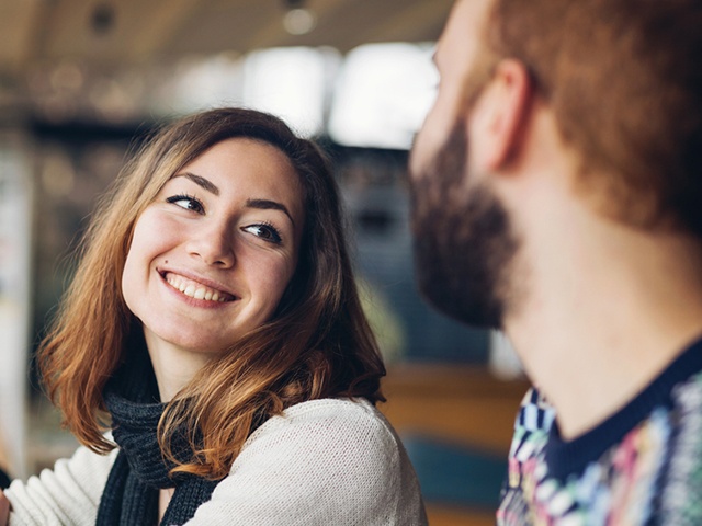 Couple laughing