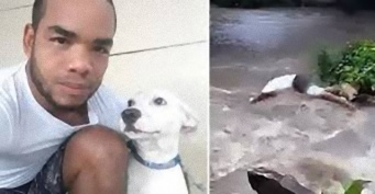 溺れた愛犬を救うため、危険を顧みず急流に飛び込んだ飼い主（パナマ）