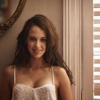 Portrait of a sensual young woman wearing delicate underwear