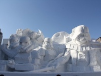 話題を呼んだ「ダース・ベイダー」の雪像（J-CASTニュース編集部撮影）