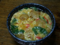 満留賀の「えび玉うどん」