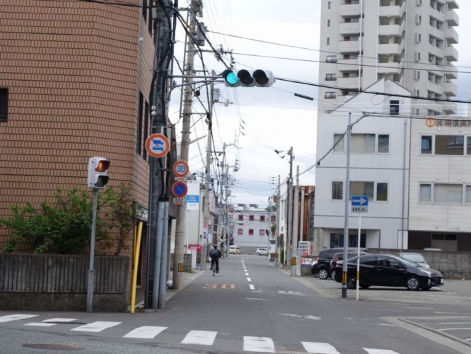 徳島県警察本部前の信号機（画像提供：たこ＠道路好団垢（＠road0724day）さん）