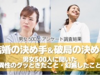 結婚の決め手1位は男女とも「辛いとき支えてくれた」、破局・離婚の理由は？