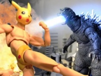 ピカチュウめいたマッチョマンが肉体のみで歴代のゴジラと戦うストップモーションフィルム「Pexachu VS Godzilla 」