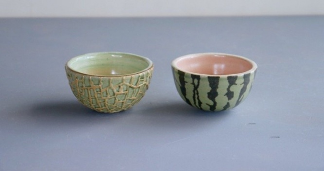 甘い香りがしてきそう...　スイカとメロンの手作り「おちょこ」がホンモノそっくりで可愛すぎ！