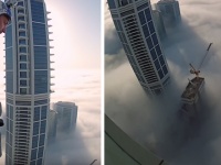 【これは怖い！】雲で地面が全く見えない高層ビルからジャンプ！