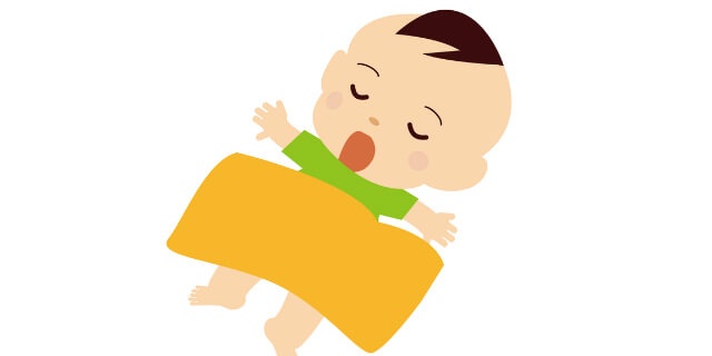 赤ちゃんと毛布