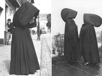 謎めいた巨大なフードにロングケープ。1930年代まで着用されていたアゾレス諸島の女性用伝統衣装「アゾレアンフード」