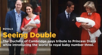 キャサリン妃の退院時のファッションが故ダイアナ妃とそっくりと話題に