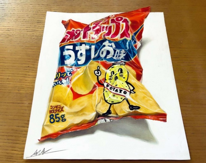 本物にしか見えない。だが、「絵」だ