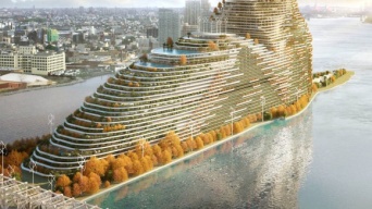 二酸化炭素を食べる超高層ビル構想。ニューヨークの温室効果ガス排出量規制を受け提案（アメリカ）
