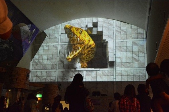 プロジェクションマッピングも公開（画像提供：名古屋港水族館）