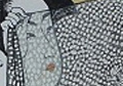 針仕事(目部分) 画：喜多川歌麿 出典：ニューヨーク公共図書館