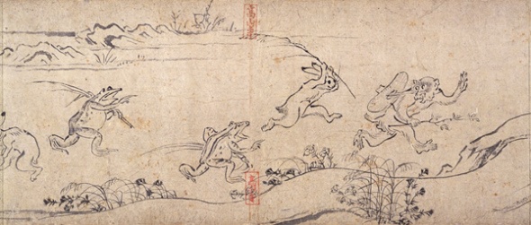 鳥獣人物戯画（部分）
