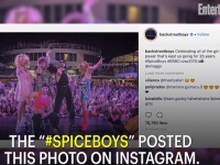 バックストリート・ボーイズが、スパイス・ガールズのコスプレ姿を披露！
