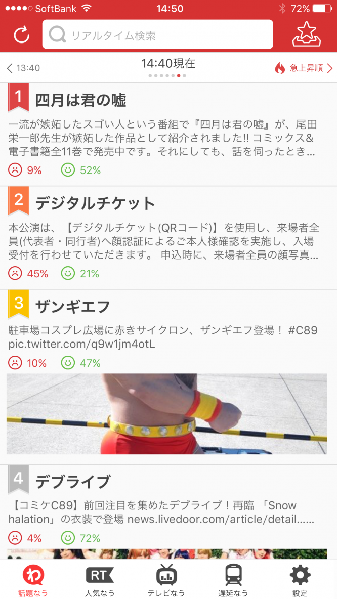 リアルタイム検索