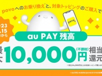 povo2.0乗換えで最大1万円相当還元キャンペーンを開催