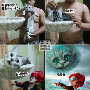 身の回りにあるものを利用して、映画ポスターやゲーム、キャラクターに寄せていくチープコスプレ（タイ）