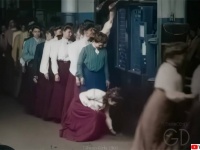 ドレッシーなロングスカートが作業服、1904年のアメリカ人女性労働者の映像をカラー化。
