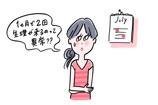 生理が月2回来るって異常？