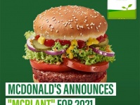 マクドナルド、植物由来の代替肉ハンバーガー「マックプラント」を2021年に販売