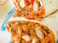 Chicken Rice and Cheese Burrito