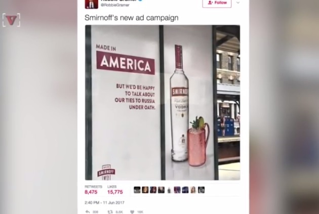 大手ウォッカブランドがトランプ大統領を最新の広告で皮肉り話題に