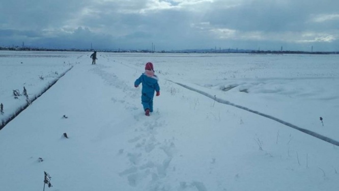 幼い兄弟が雪の中でふたり（画像はphotoAC）