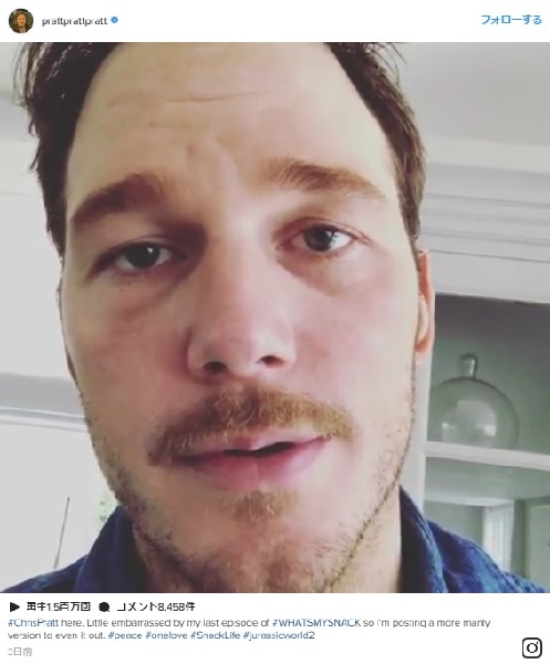 大変そう・・・ダイエット中のクリス・プラットがインスタグラムでメニューを紹介