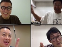 （上段）シソンヌ・長谷川忍、チョコレートプラネット・長田庄平（下段）チョコレートプラネット・松尾駿、シソンヌ・じろう