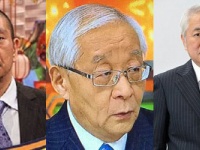 左・フジテレビ『ワイドナショー』番組ページより／中・TBS『ひるおび！』出演時の田崎史郎氏／右・テレビ朝日『報道ステーション』番組出演者ページより