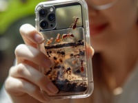 スマホケースに生きているアリを入れ、アリの巣にしている女性の動画が話題に
