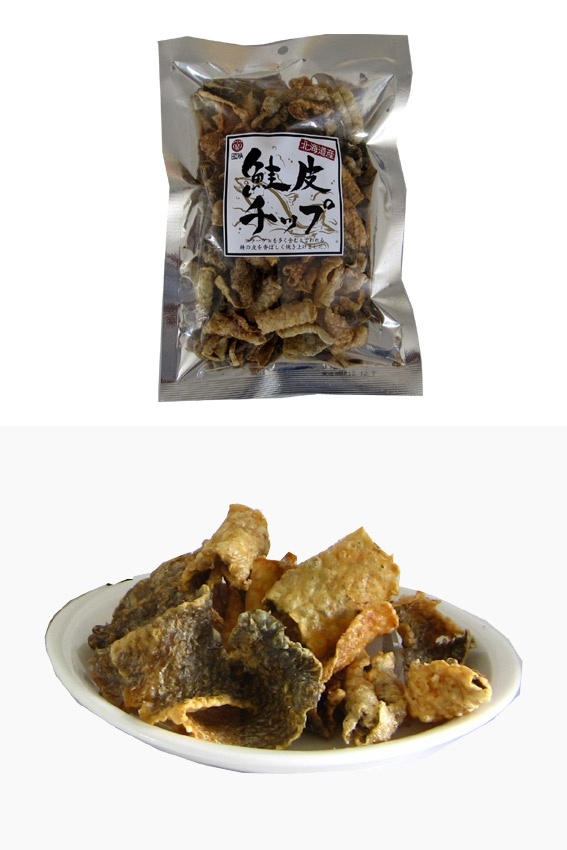 「鮭皮チップ34g」（「北の箱.COM」ウェブサイト