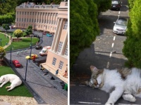 巨大動物の襲来か？いいえ違います、イギリスにあるミニチュアのジオラマ村