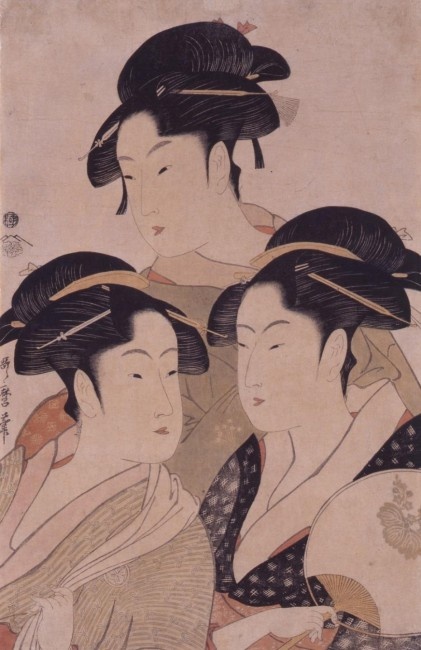 喜多川 歌麿 「当時三美人」寛政 2(1790)-文化元 (1804)年 和泉市 久保惣記念美術館蔵