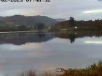Unexplained disturbance on surface of Loch Ness at 07.48am on 23/02/2023 on VILN Webcam（YouTube）より