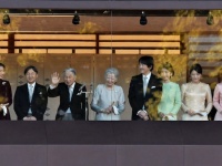 2019年1月2日、平成最後の新年一般参賀にて、おそろいになった皇室ご一家（写真：UPI／アフロ）