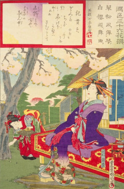 潤色三十六花撰 新吉原品川楼盛紫 豊原国周 国立国会図書館デジタルコレクション