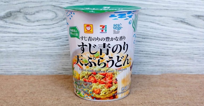 セブンプレミアム「すじ青のり天ぷらうどん」