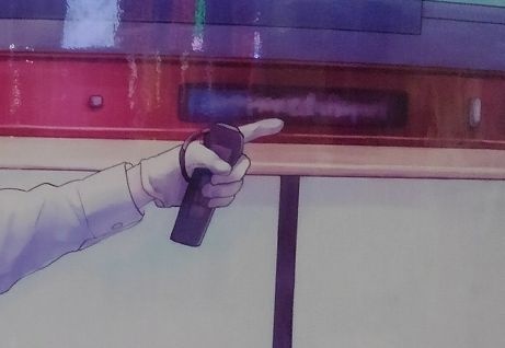 拡大すると人差し指が！