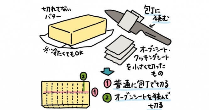 最初のひと手間で、最後までずっと便利　「切れてないバター」が一気に使いやすくなるライフハックに感動