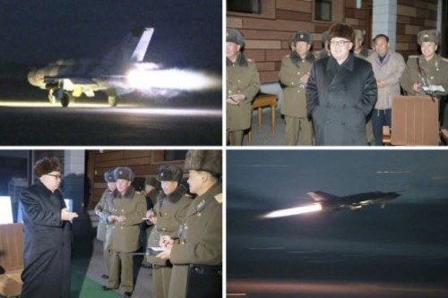 夜襲戦闘飛行訓練を指導した金正恩氏(2016年12月21日付労働新聞より)