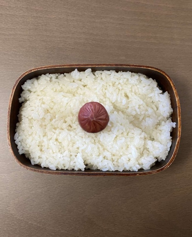 日の丸弁当だよね...?(画像は太陽@DVtaiyouさんのツイートより、以下同)