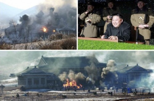 第525軍部隊直属特殊作戦大隊の戦闘訓練を指導した金正恩氏（2015年12月11日付労働新聞より）