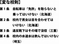 あなたの学校にも変な校則、あった？