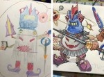 東京在住のフランス人アーティストが、息子の絵をアニメ風キャラにリメイク！