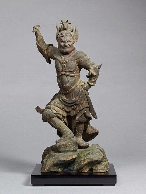招杜羅大将立像（丑）（十二神将立像のうち）。(奈良国立博物館所蔵、収蔵品データベースより)
