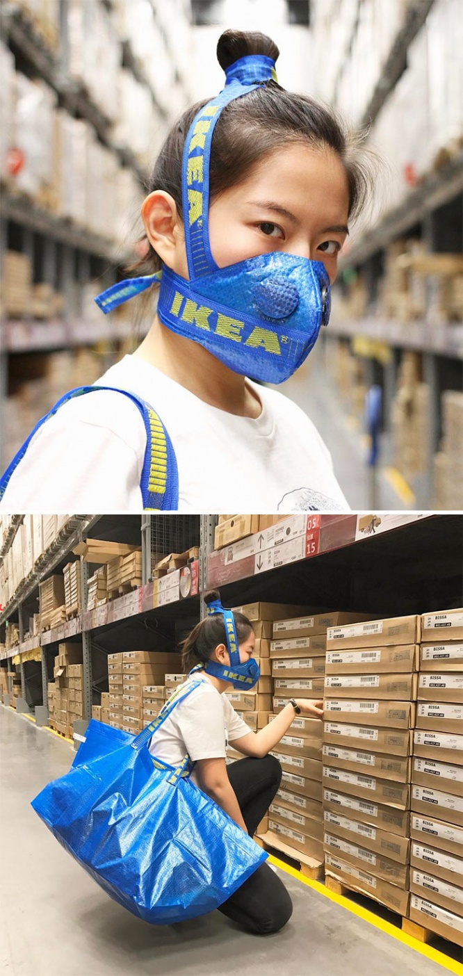 IKEAのバッグ（マスク）